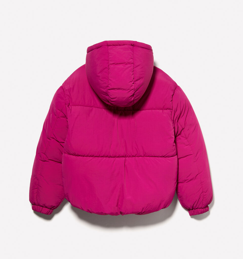 Oversized fuchsia padded jacket - girls' outerwear - Fuchsia | Sisley Young image number 2